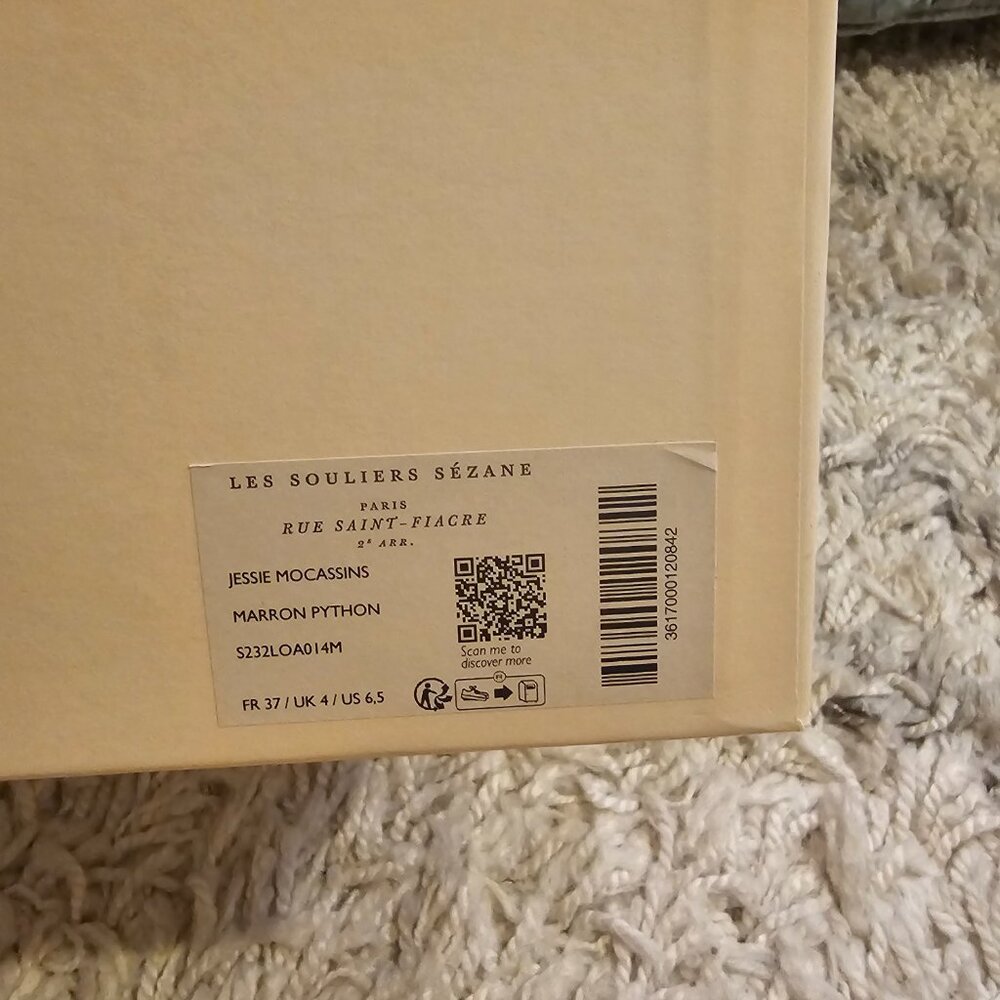 Sezane Jessie Loafers Brown Python Print - Never worn outside! - Picture 6 of 10